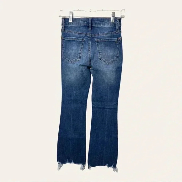 0564. New W/‎ TAGS SPECIAL A SHARK BITE FLARE DENIM JEANS SIZE 1 MWDIUM WASH - Picture 9 of 13